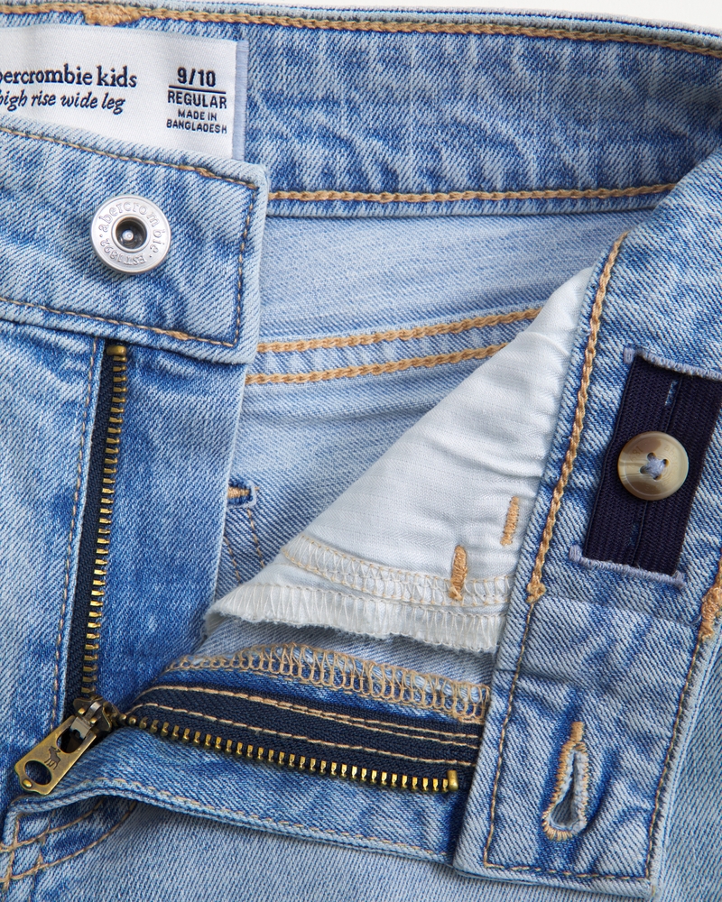 high rise wide leg jeans