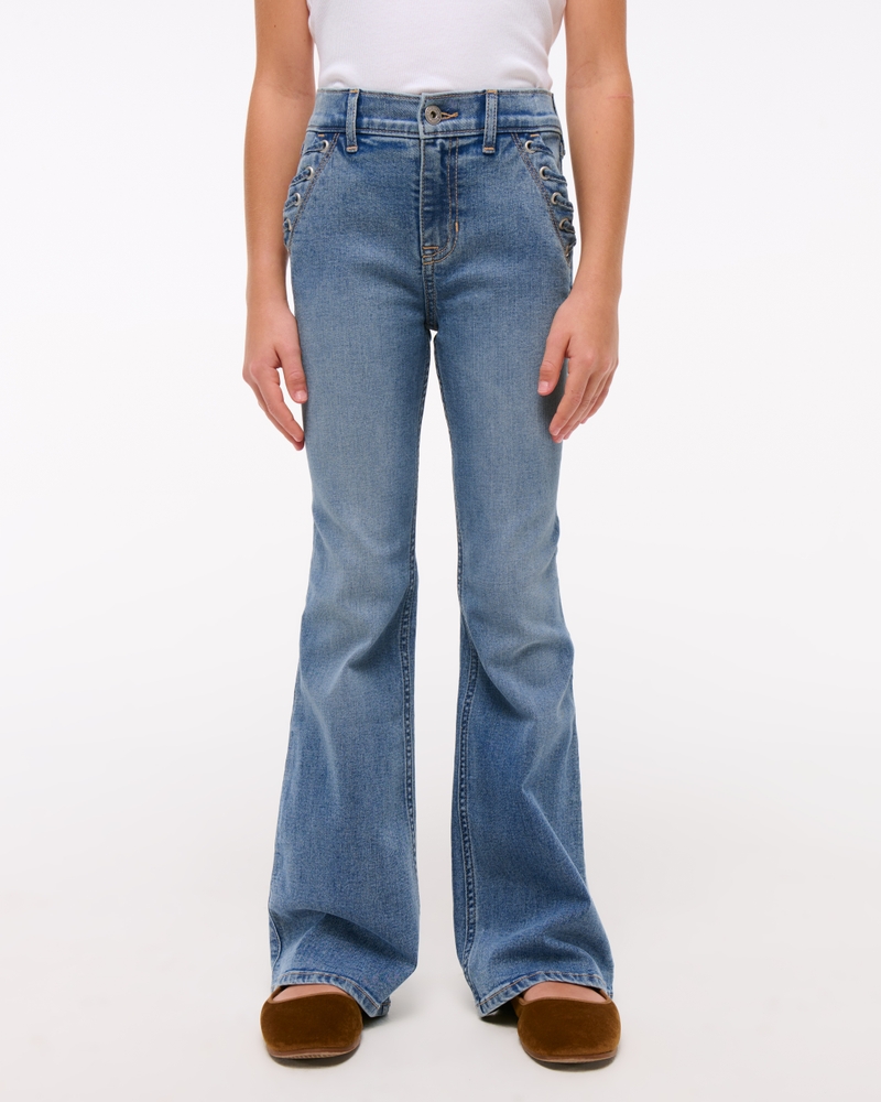 high rise flare jeans