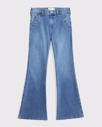 high rise flare jeans