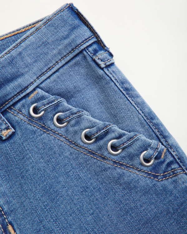 high rise flare jeans, Medium Wash view 2
