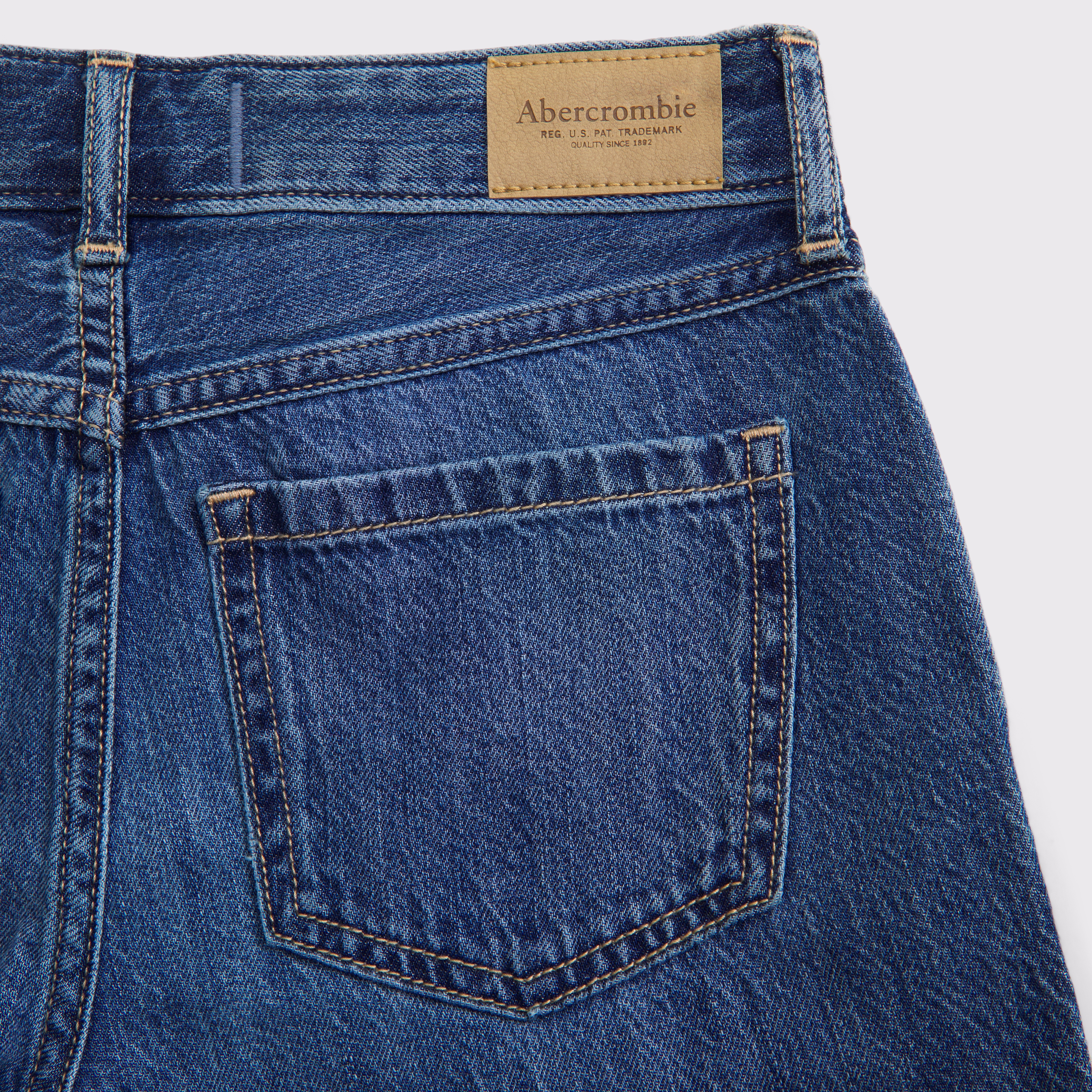 Abercrombie & Fitch High Rise Ultra Wide Leg Jeans In Blue