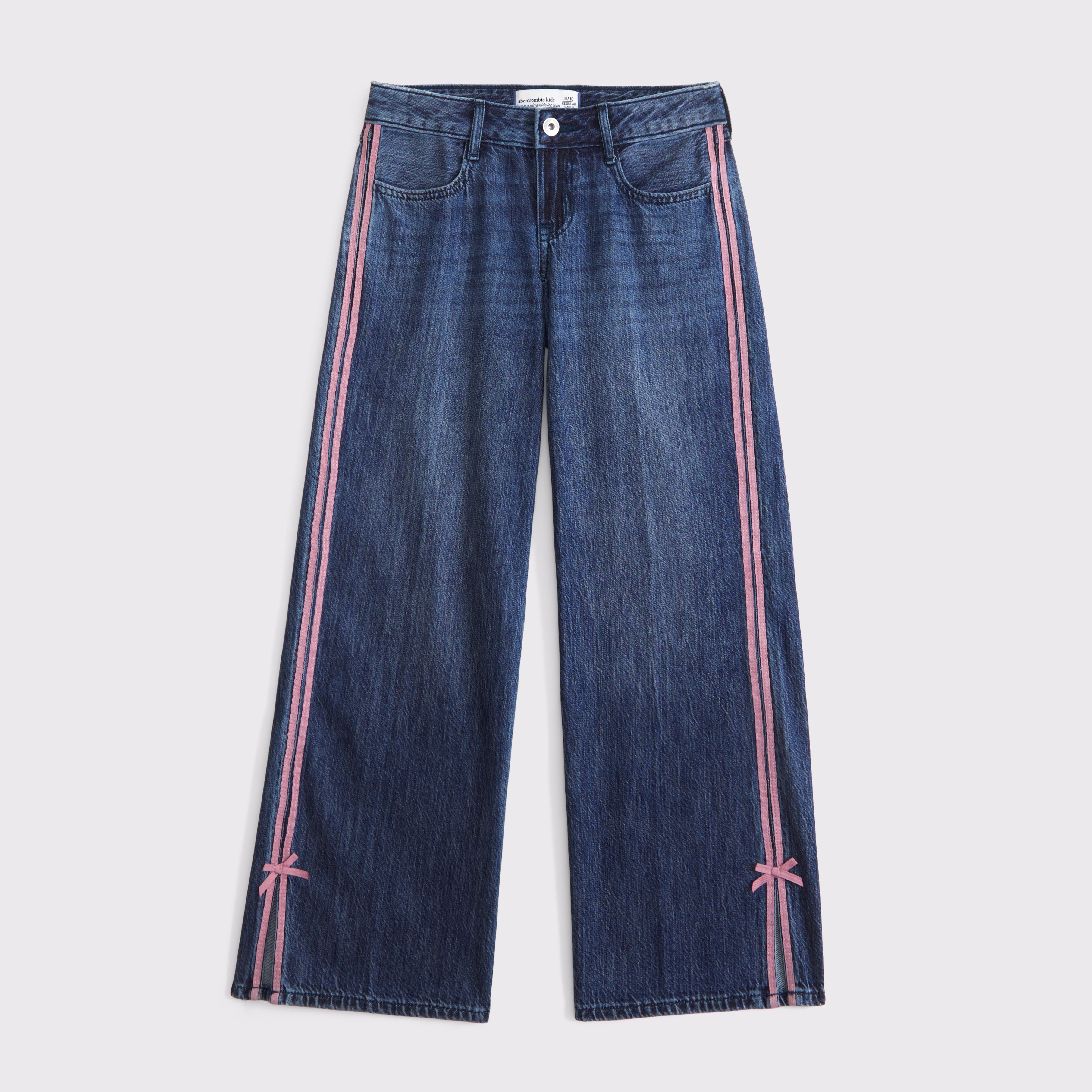 Abercrombie & Fitch Kids' Low Rise Baggy Jeans In Blue