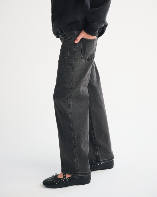 high rise wide leg jeans