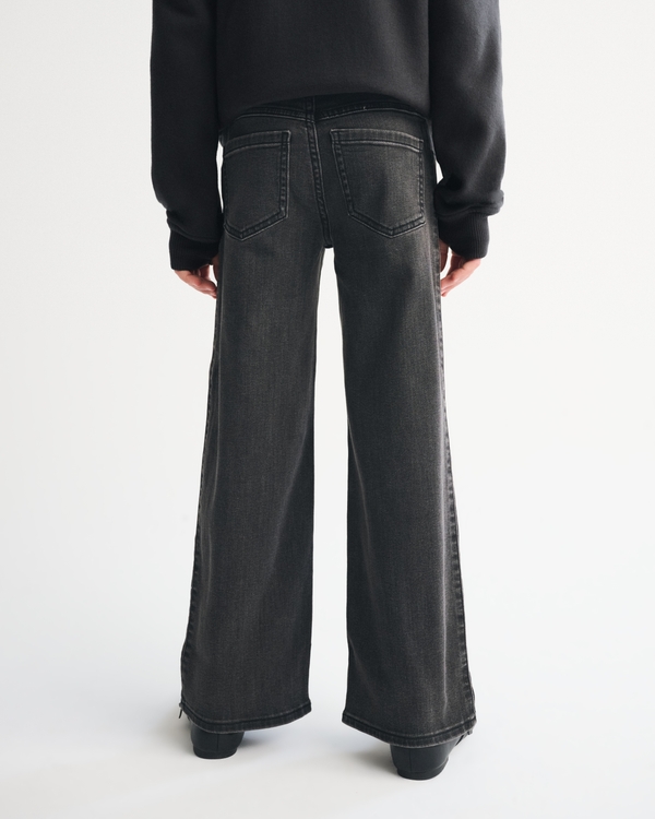 high rise wide leg jeans