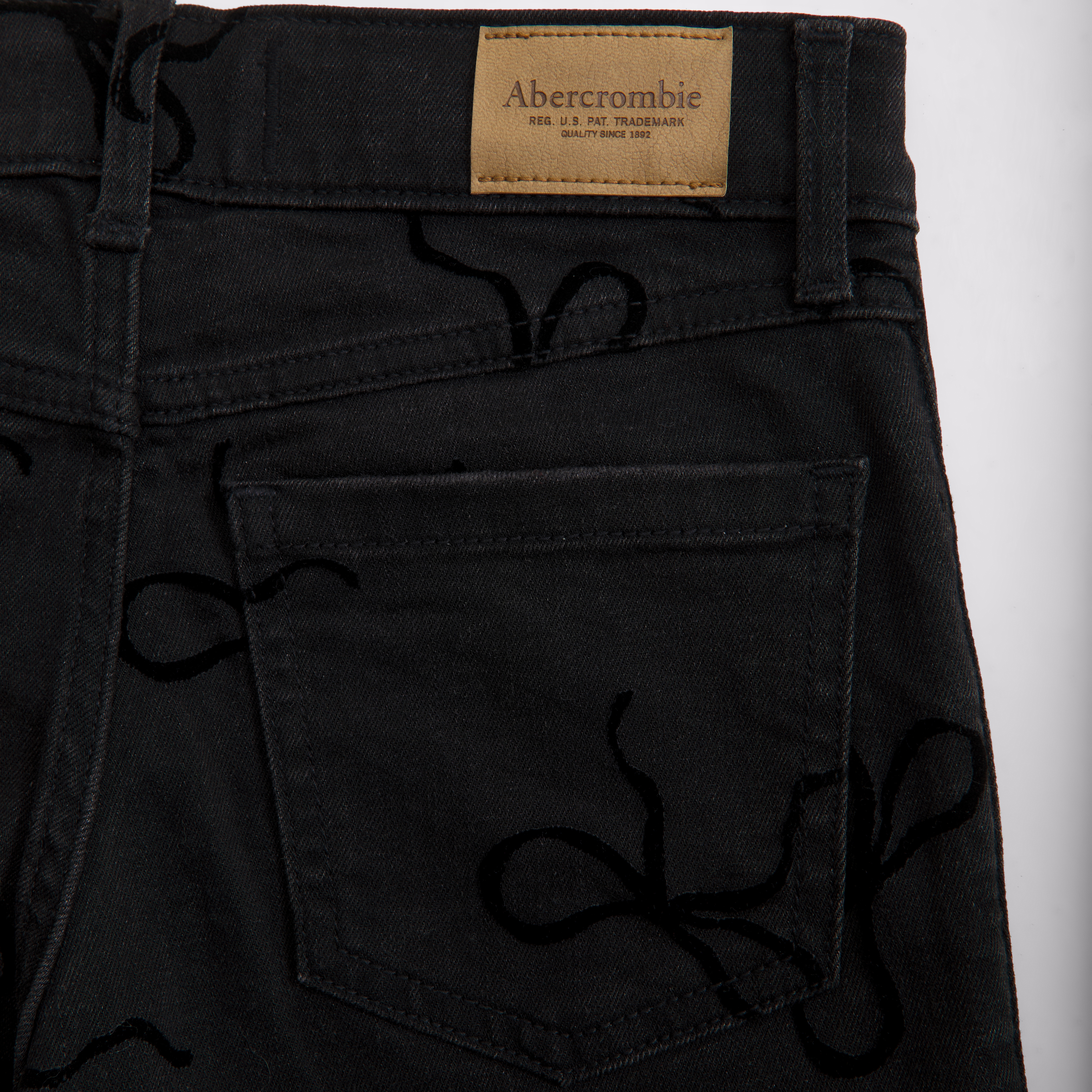 Abercrombie & Fitch High Rise Ultra Wide Leg Jeans In Black