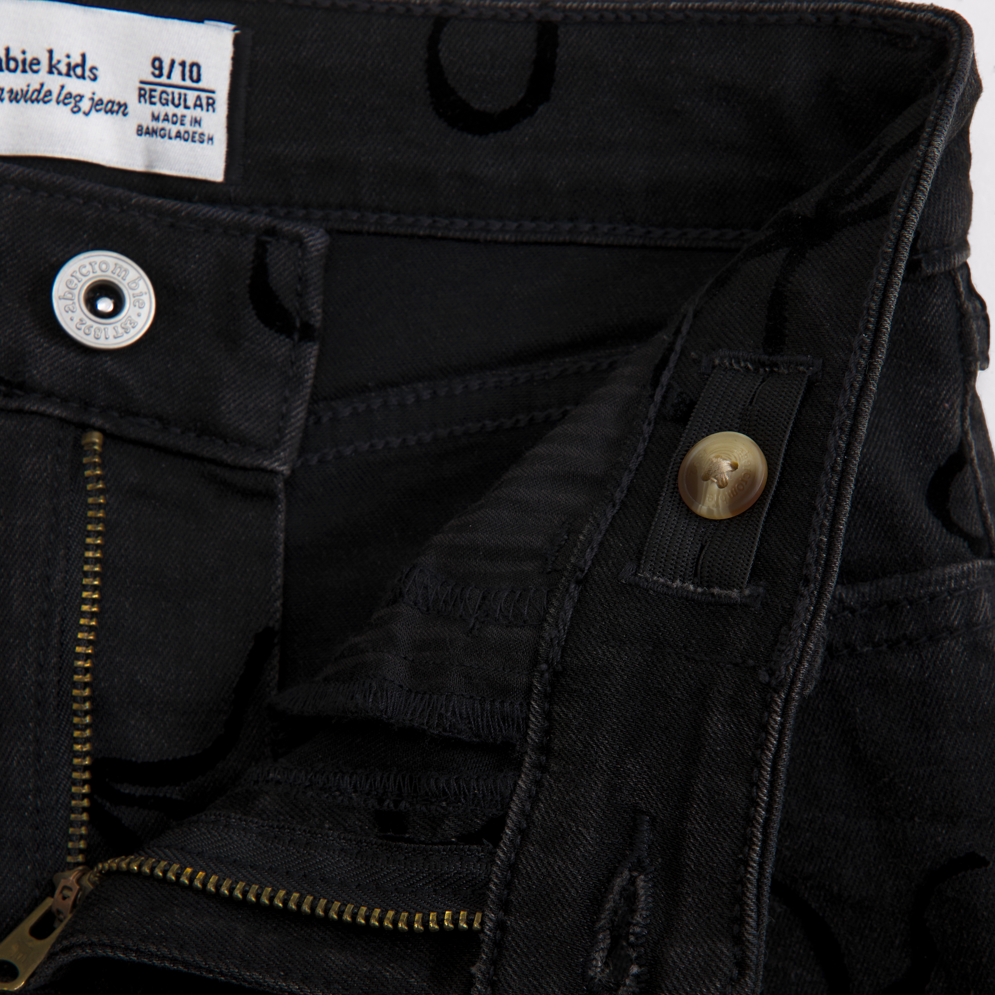 Abercrombie & Fitch High Rise Ultra Wide Leg Jeans In Black