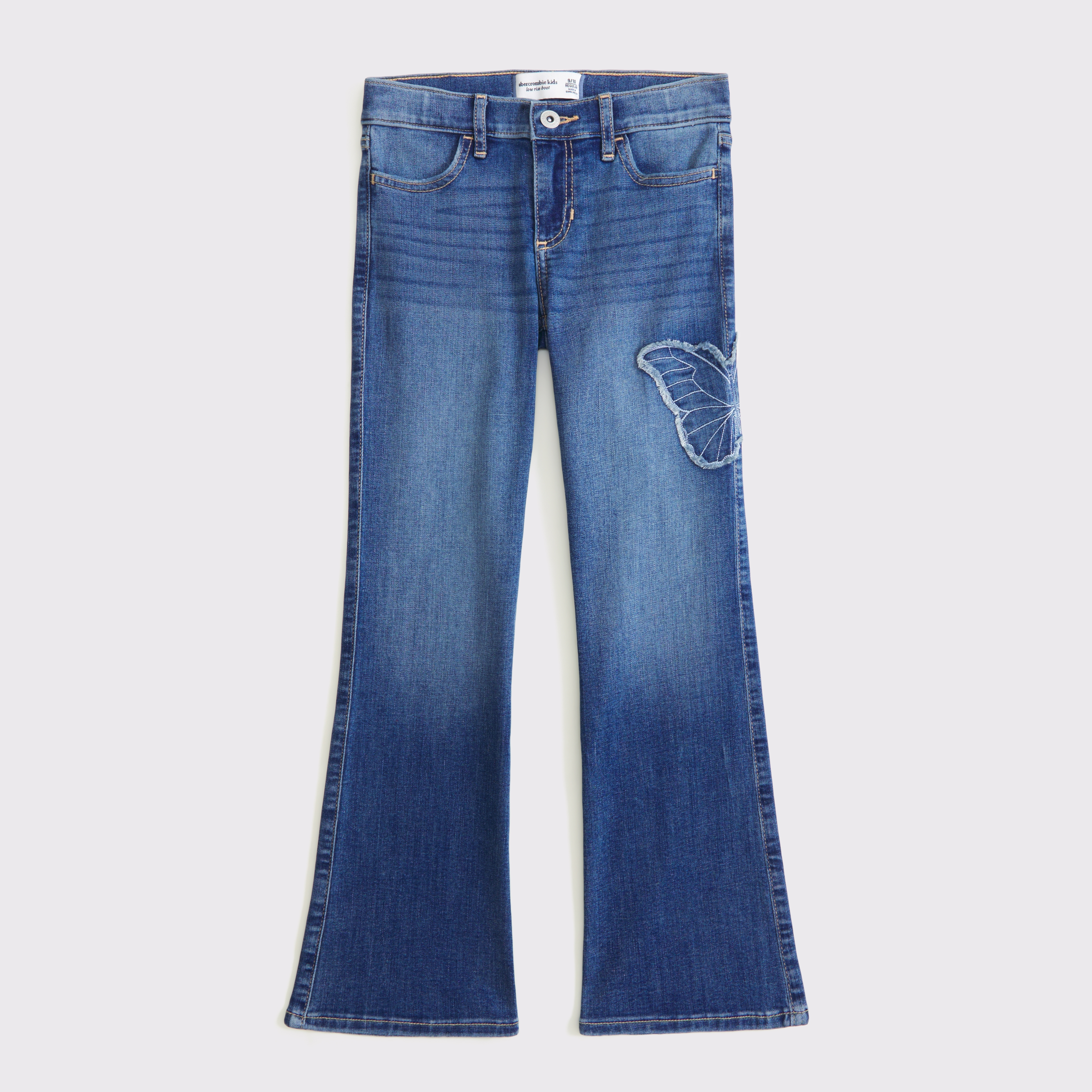 Abercrombie & Fitch Kids' Low Rise Bootcut Jeans In Blue