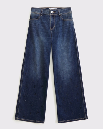 high rise wide leg jeans