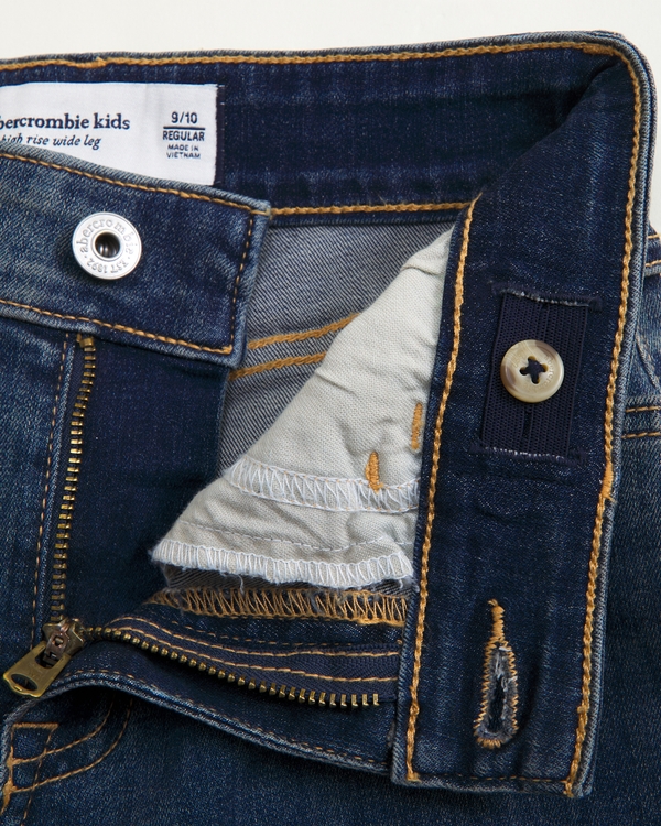 high rise wide leg jeans