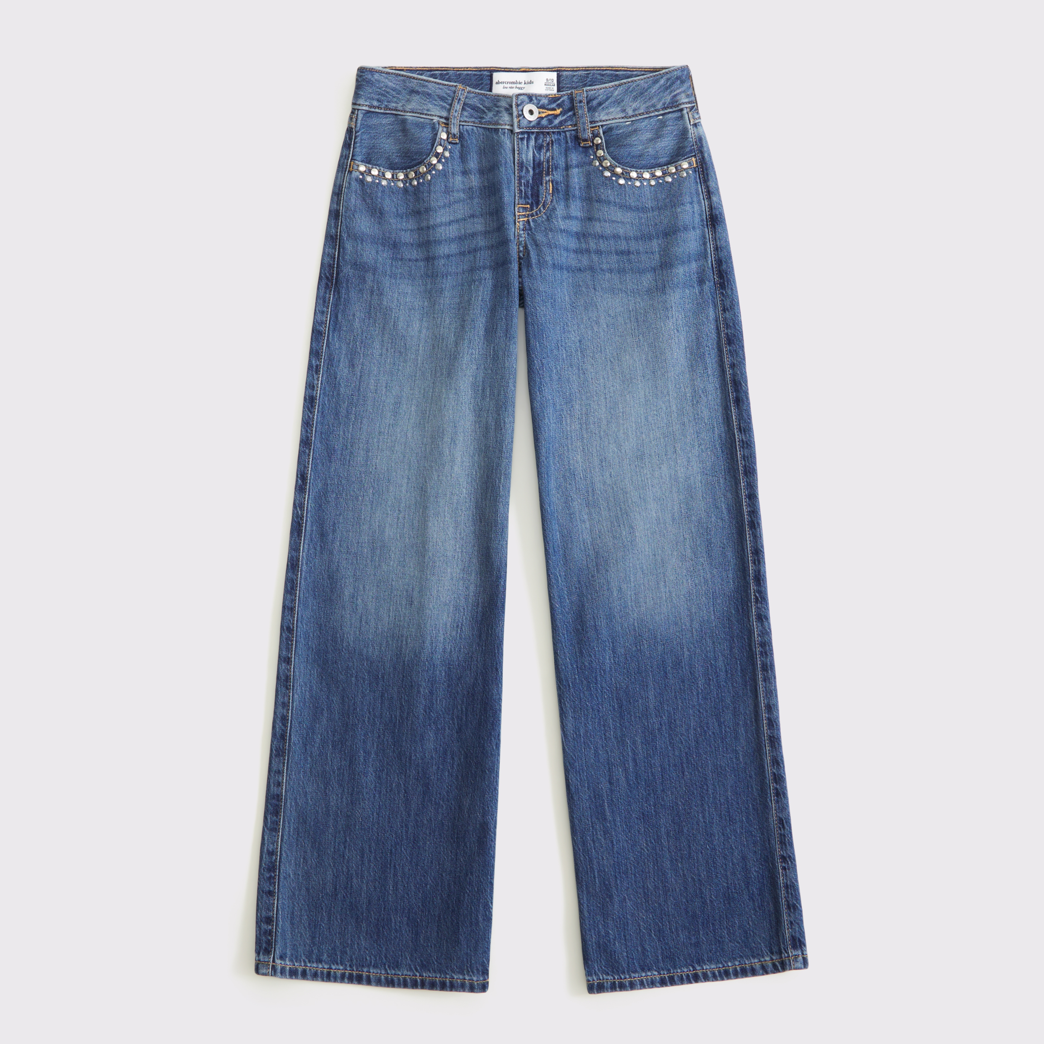 Abercrombie & Fitch Kids' Low Rise Baggy Jeans In Blue