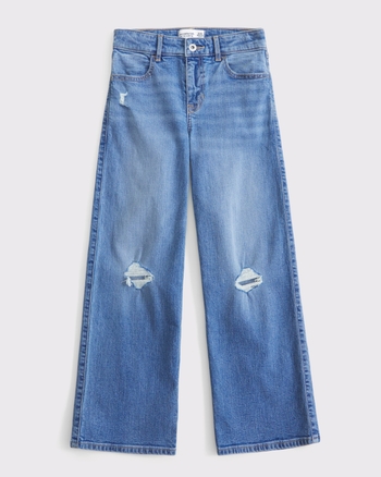 high rise wide leg jeans