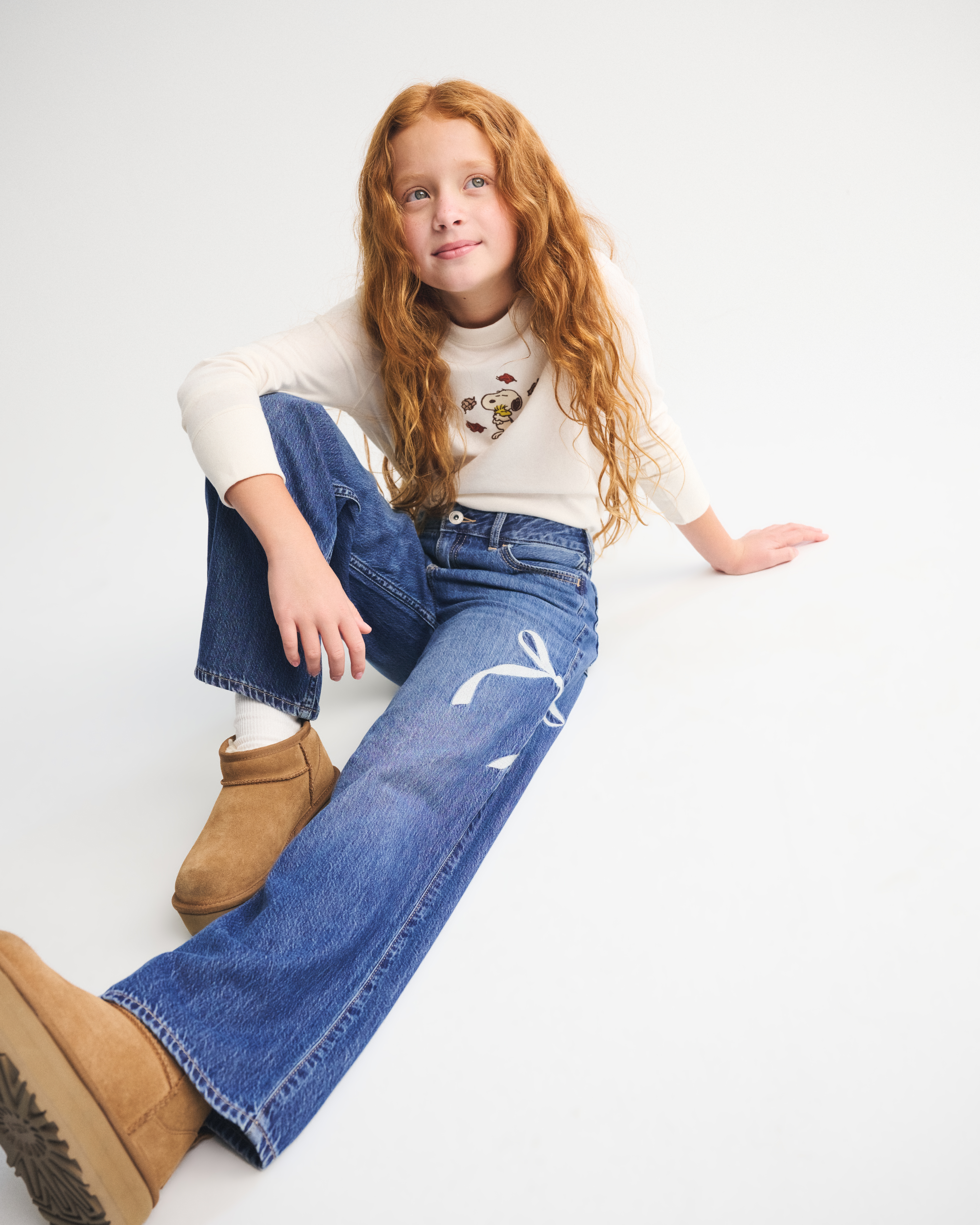 Abercrombie & Fitch High Rise Ultra Wide Leg Jeans In Blue