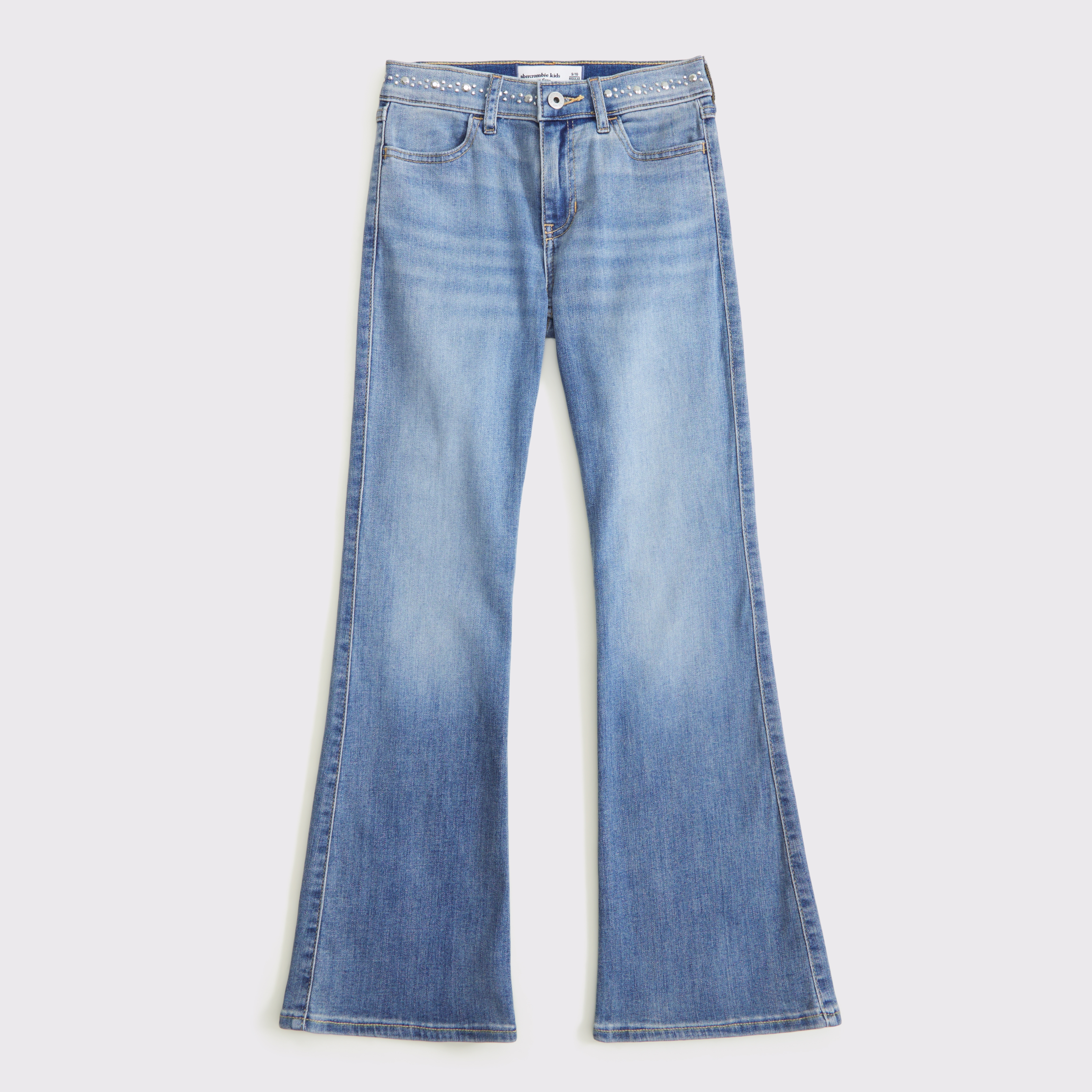 Abercrombie & Fitch Kids' High Rise Flare Jeans In Brown