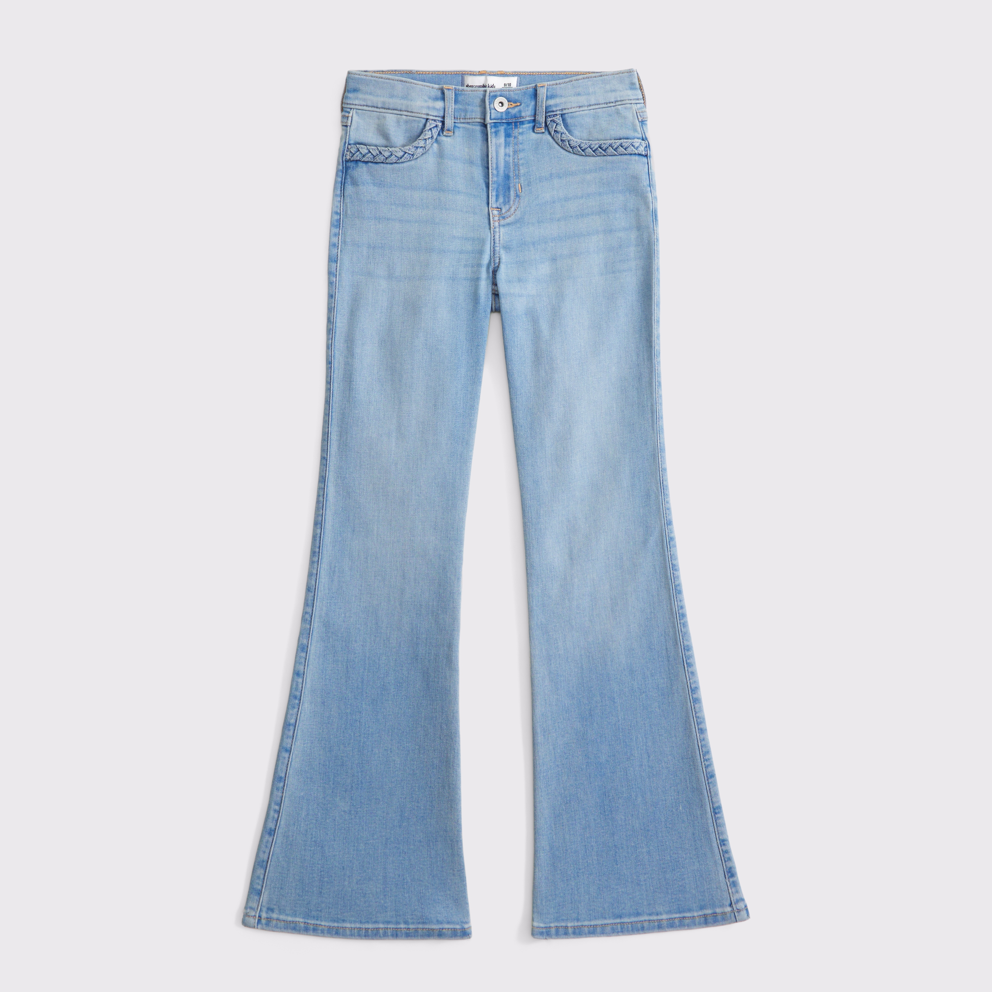 Abercrombie & Fitch Kids' High Rise Flare Jeans In Brown