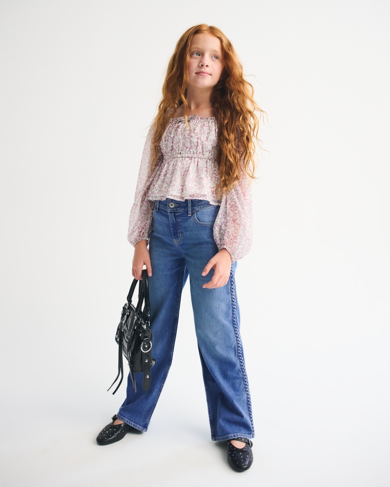 high rise wide leg jeans