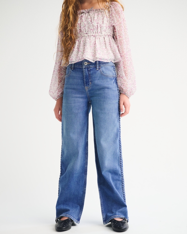 high rise wide leg jeans