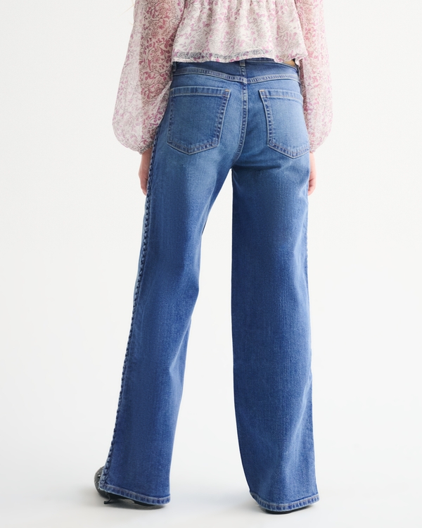 high rise wide leg jeans
