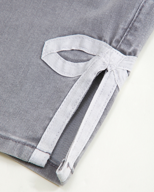 high rise wide leg jeans, Gray view 2