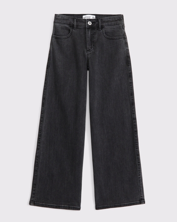 high rise wide leg jeans