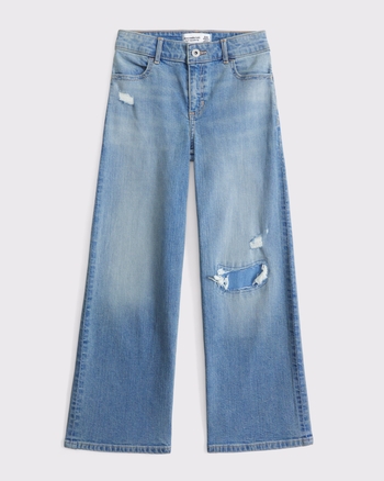 high rise wide leg jeans