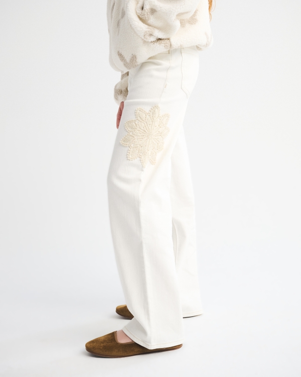 high rise wide leg jeans
