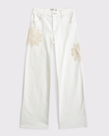 high rise wide leg jeans