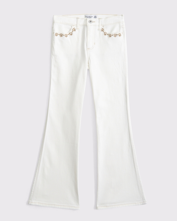high rise flare jeans, White view 2