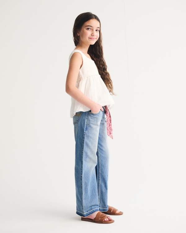 lightweight low rise baggy jeans