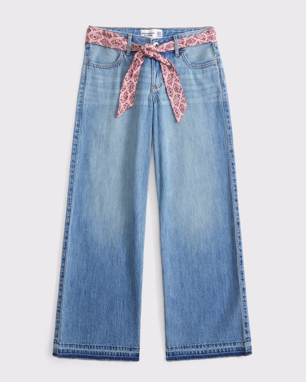 lightweight low rise baggy jeans, Light Wash view 2