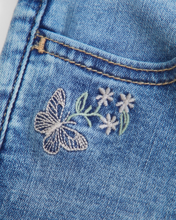 low rise bootcut jeans, Medium Wash view 2