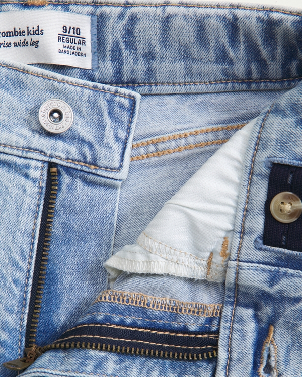 high rise wide leg jeans