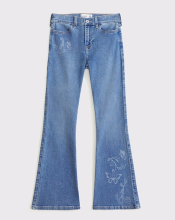 high rise flare jeans