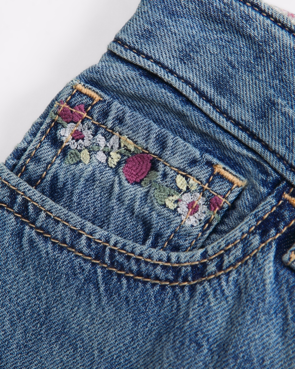 high rise wide leg jeans, Medium Wash view 2