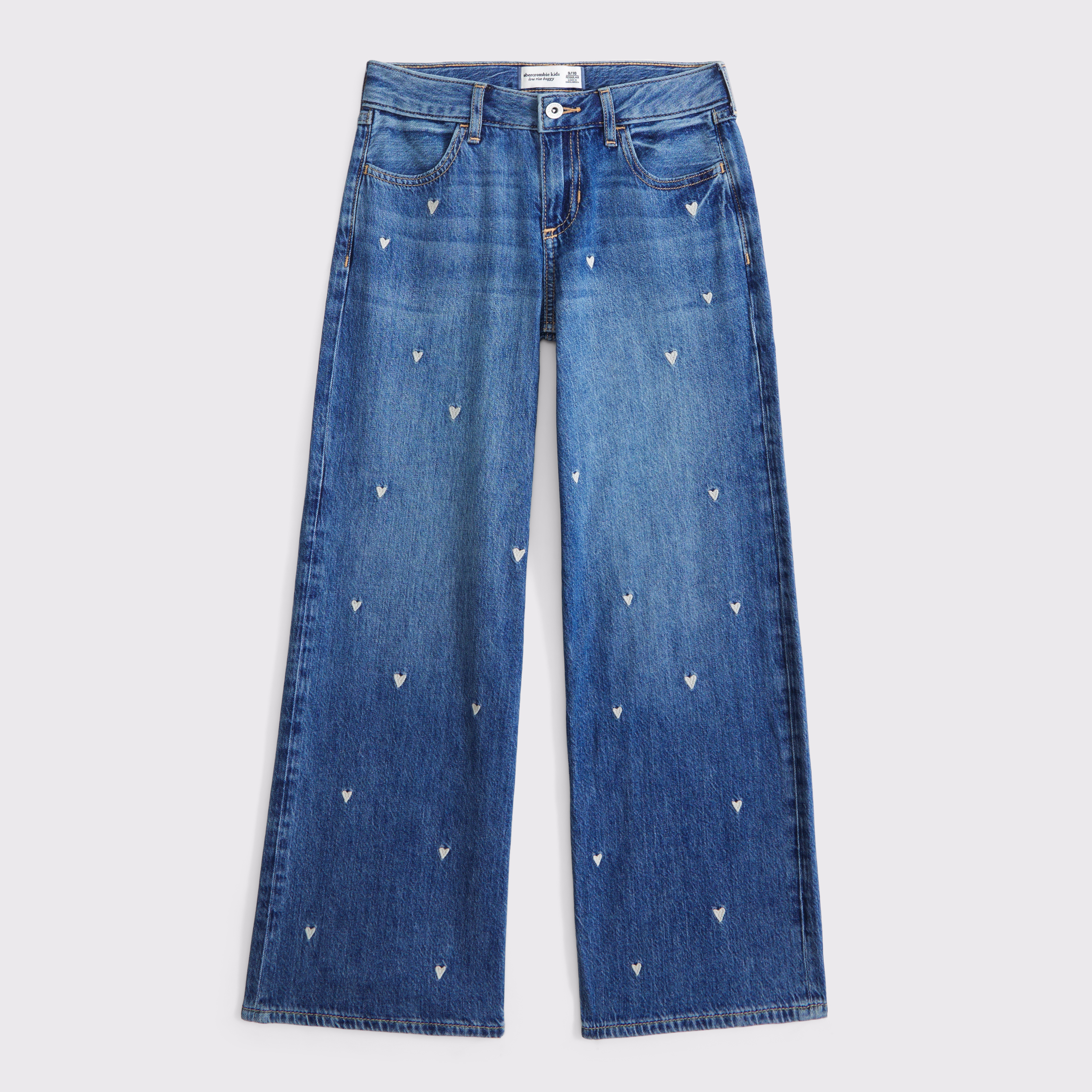 Abercrombie & Fitch Kids' Low Rise Baggy Jeans In Blue