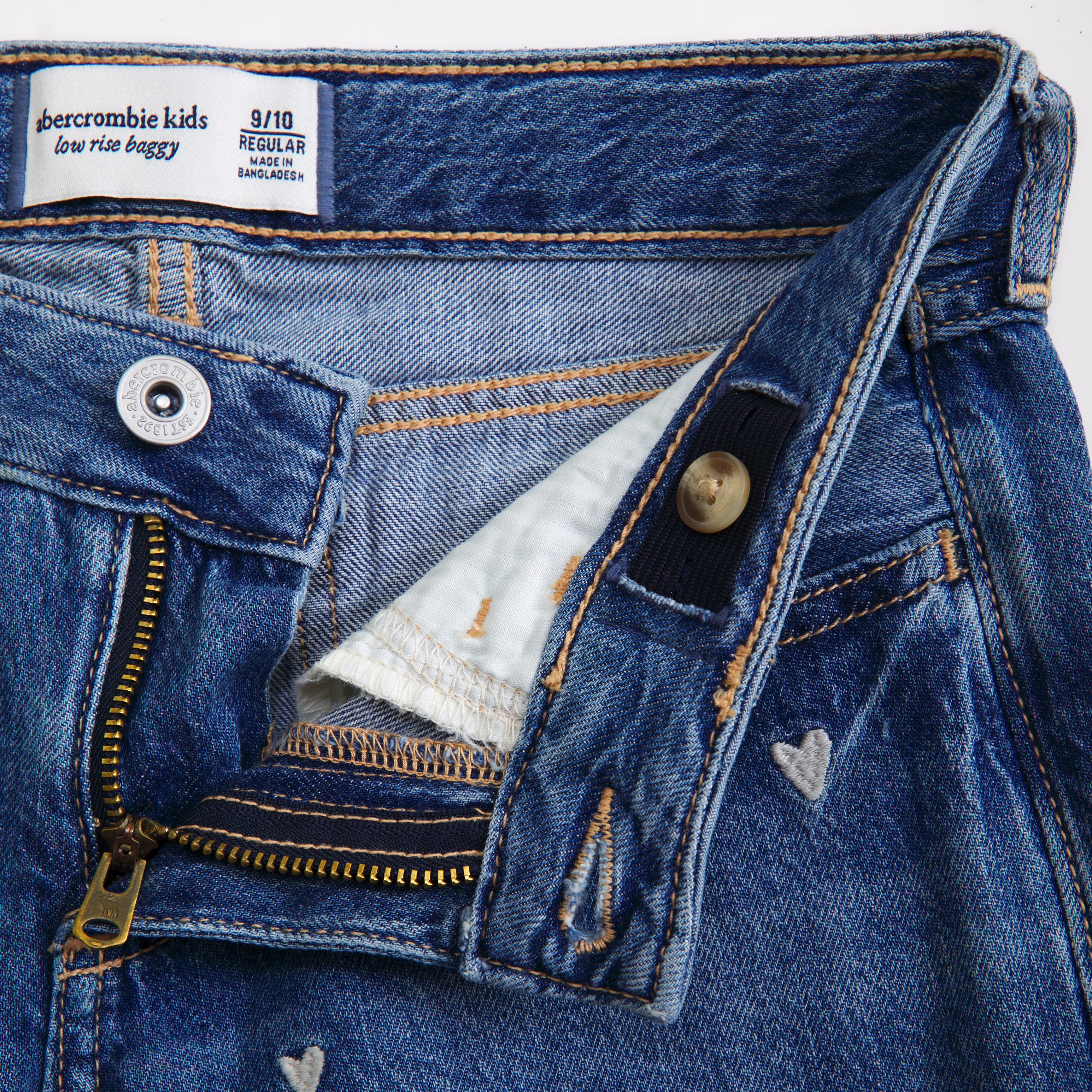 Abercrombie & Fitch Low Rise Baggy Jeans In Blue