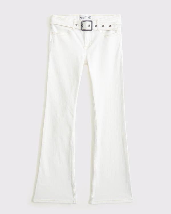 low rise bootcut jeans, White view 1