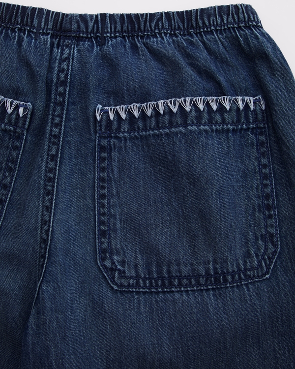 high rise ultra wide leg jeans, Dark Wash view 2