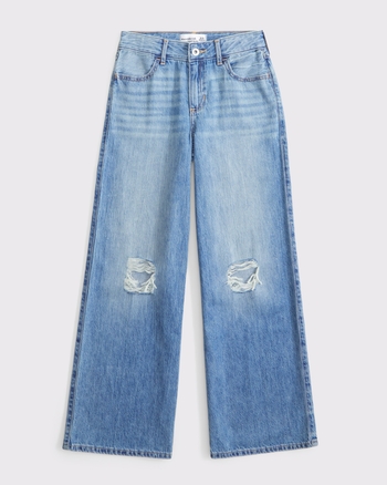 high rise ultra wide leg jeans from Abercrombie & Fitch - $59.95
