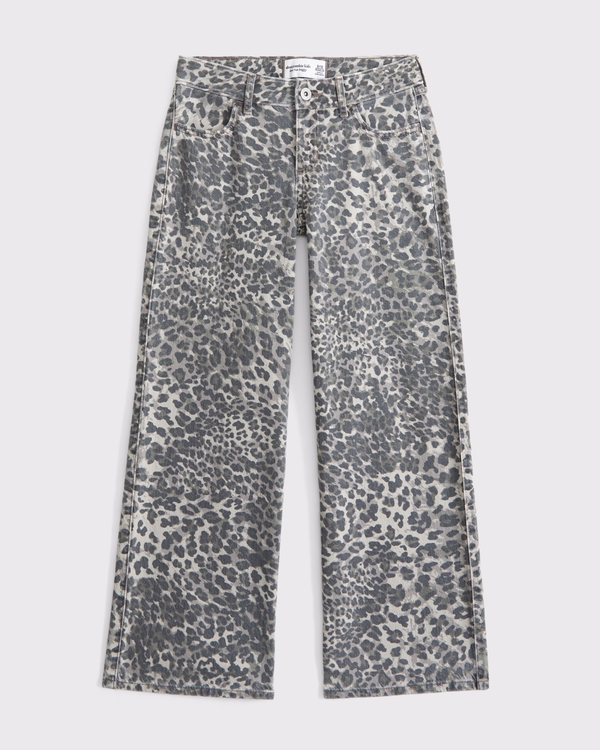 lightweight low rise baggy jeans, Brown Pattern view 1