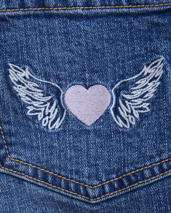 high rise wide leg jeans, Medium Wash view 2