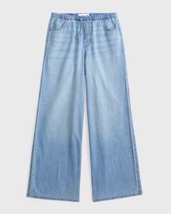 high rise ultra wide leg pull-on jeans from Abercrombie & Fitch - $49.95