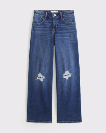 Abercrombie & Fitch high rise wide leg jeans