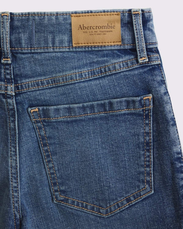 high rise wide leg jeans, Medium Cuffed Hem view 2