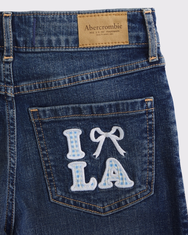 high rise wide leg jeans, Dark Wash view 1
