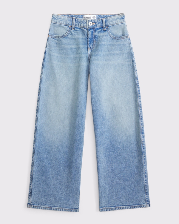 mid rise barrel jeans, Light Wash view 2