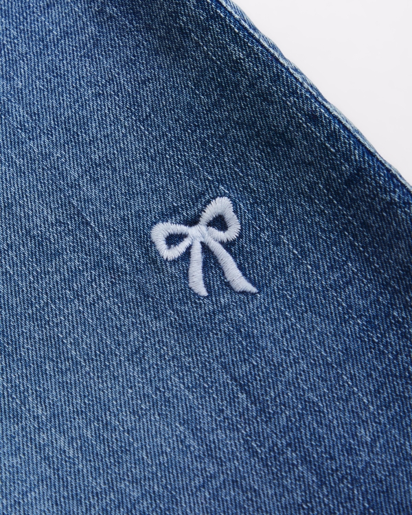 mid rise barrel jeans, Medium Wash view 2