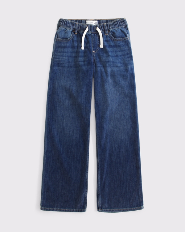 pull-on sweatpant jeans, Dark Wash view 1
