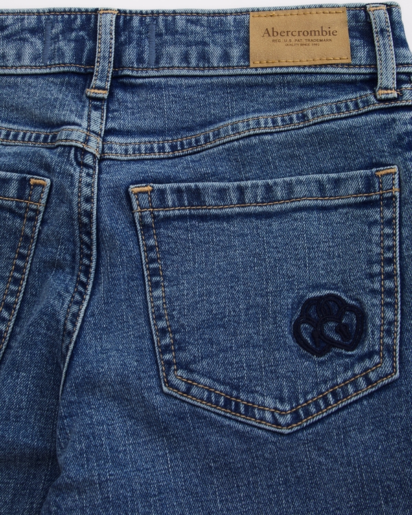 jeans con pernera ancha de tiro alto, Lavado Medio view 1