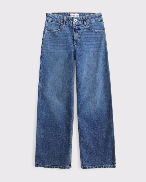 high rise wide leg jean, Medium Wash view 2