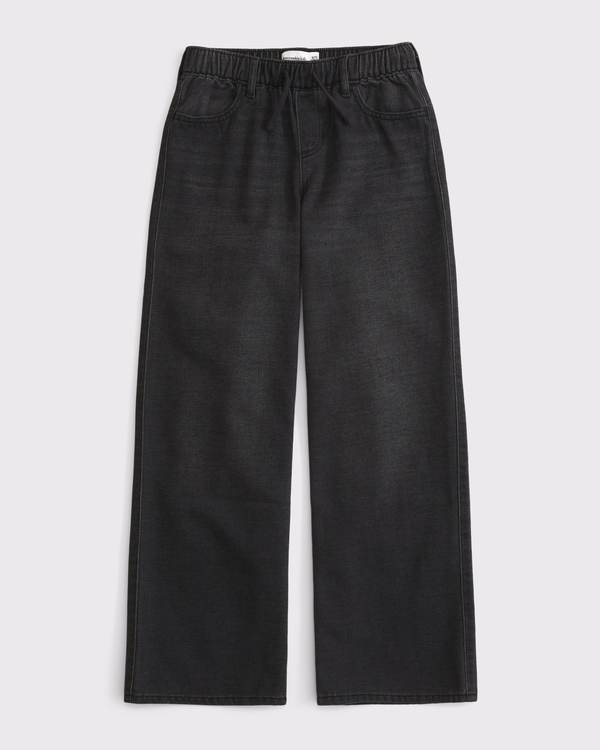 pull-on sweatpant jean, Black view 2